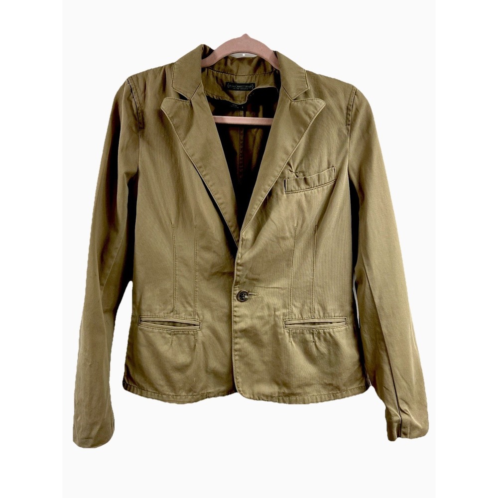 Lauren Ralph Lauren Jeans Co‎ Khaki Cotton Blazer Sz S Preppy Heritage Academia